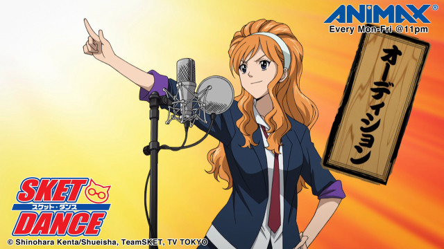 Woman red hair microphone sign free wallpaper for desktop - medium preview image