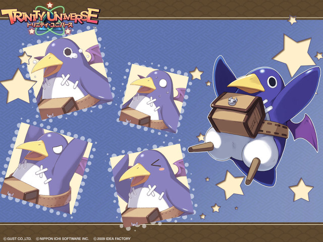 Cartoon penguin chest stars neck free wallpaper for desktop - medium preview image