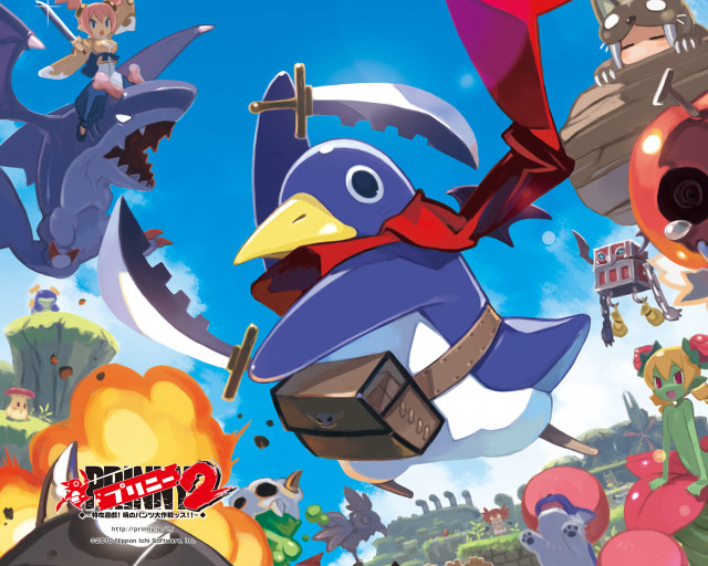 Cartoon character flying birds castle free wallpaper for desktop - medium preview image