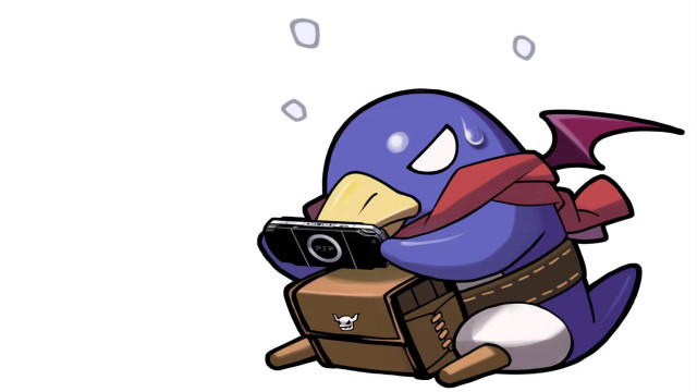 Cartoon bird camera bag bubbles free wallpaper for desktop - medium preview image