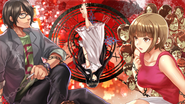 Man woman sitting clock people #2 free wallpaper for desktop - medium preview image