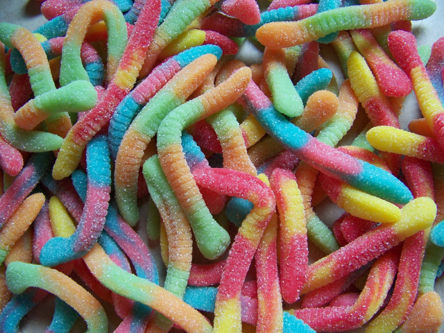 Colorful candy worms white background free wallpaper for desktop - medium preview image
