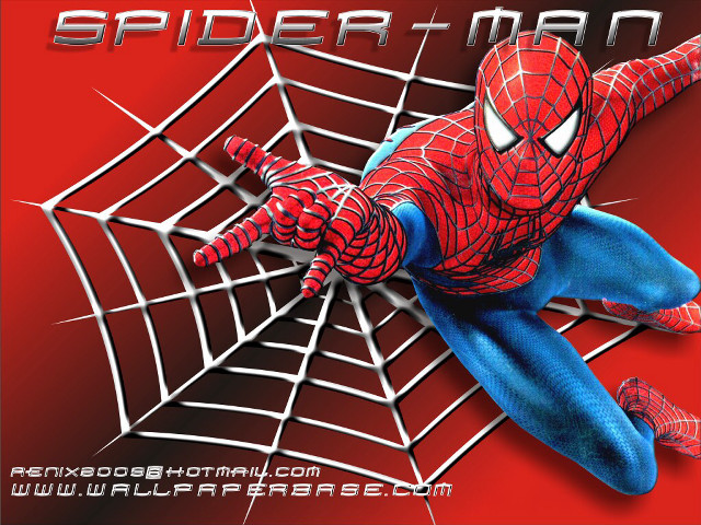 Spider man flying arms out free wallpaper for desktop - medium preview image