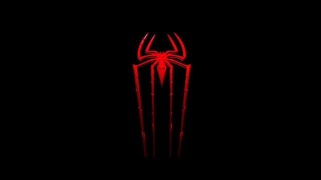 Red spider man logo black #6 free wallpaper for desktop - medium preview image