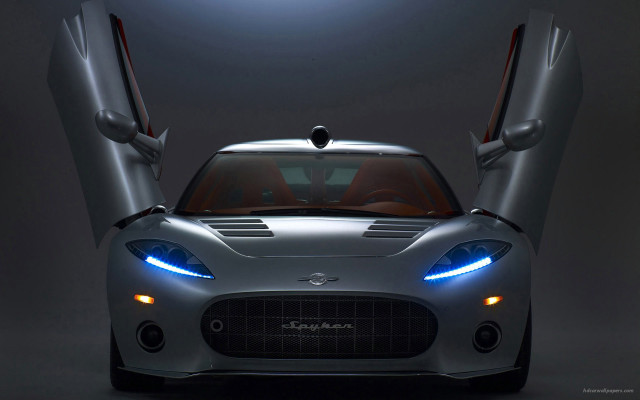 Silver sports car doors open #2 free wallpaper for desktop - medium preview image