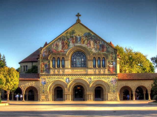Church clocktower painting bridge cityscape free wallpaper for desktop - medium preview image