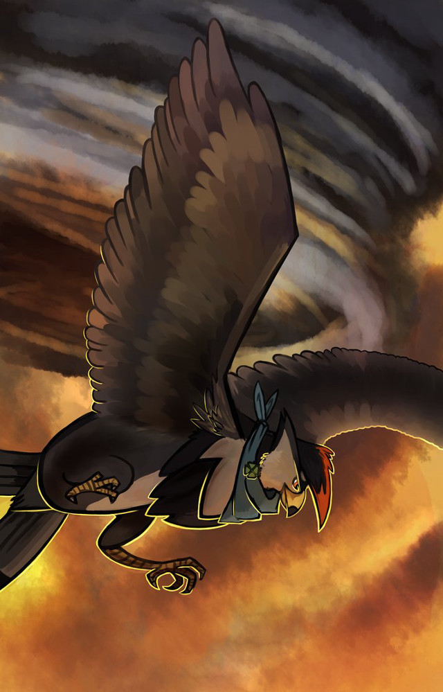 Bird flying sky background clouds #2 free wallpaper for mobile - medium preview image