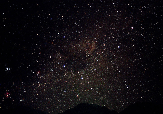 Night sky stars mountain range #9 free wallpaper for desktop - medium preview image