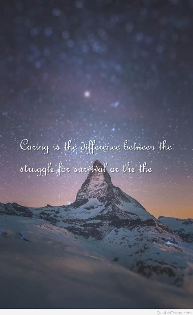 Mountain sky stars quote author free wallpaper for mobile - medium preview image