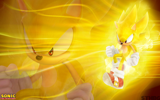 Sonic hedgehog in air yellow free wallpaper for desktop - medium preview image
