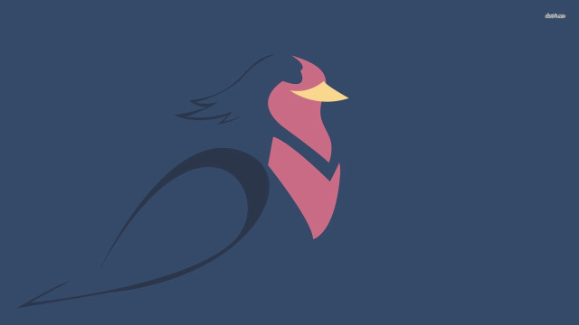 Bird yellow beak blue pink free wallpaper for desktop - medium preview image