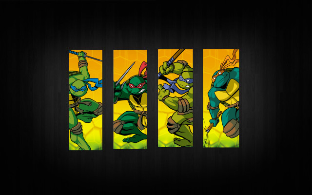 Teenage mutant ninja turtles pixel free wallpaper for desktop - medium preview image