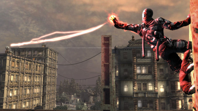 Man red suit ledger fire free wallpaper for desktop - medium preview image