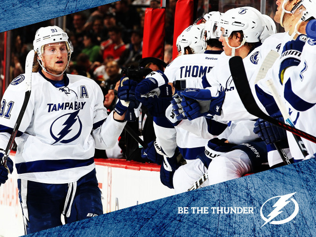 Tampa lightning hockey team blue free wallpaper for desktop - medium preview image