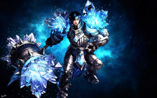 Overwatch character sword crystal flower free wallpaper for desktop - medium preview image