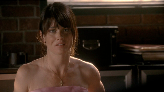 Woman pink dress staring brick free wallpaper for desktop - medium preview image