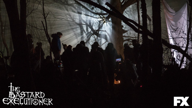 Group people forest night light free wallpaper for desktop - medium preview image