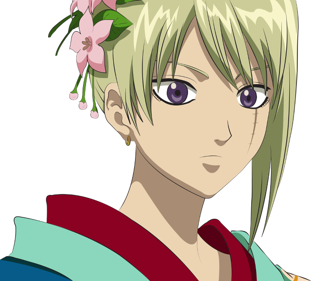 Anime girl blonde hair flower #2 free wallpaper for tablet - medium preview image