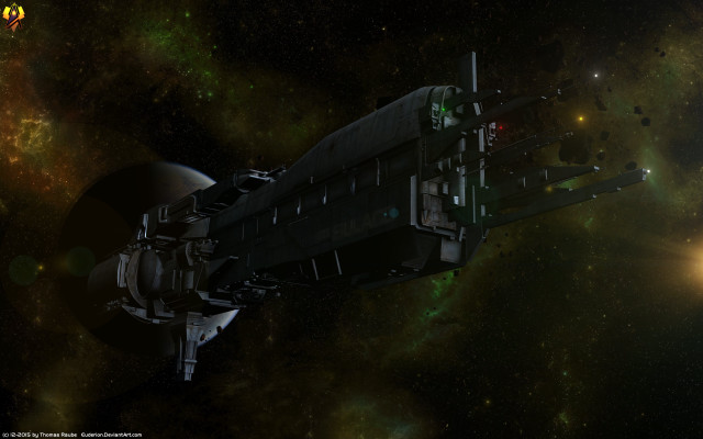 Space station galaxy bright light free wallpaper for desktop - medium preview image