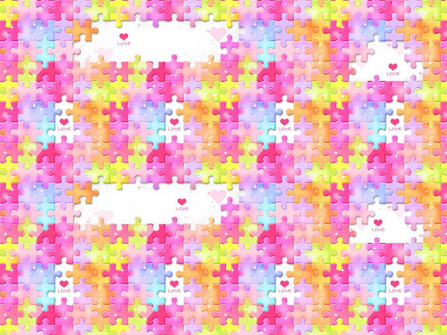 Colorful puzzle piece white background free wallpaper for desktop - medium preview image