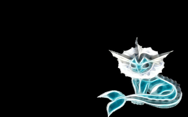 Blue white dragon black background free wallpaper for desktop - medium preview image