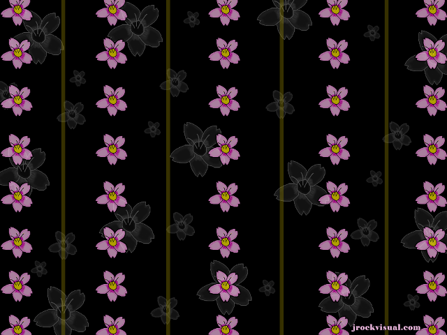 Black pink flower pattern black free wallpaper for desktop - medium preview image