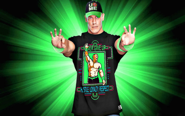 Man green background waving digital free wallpaper for desktop - medium preview image