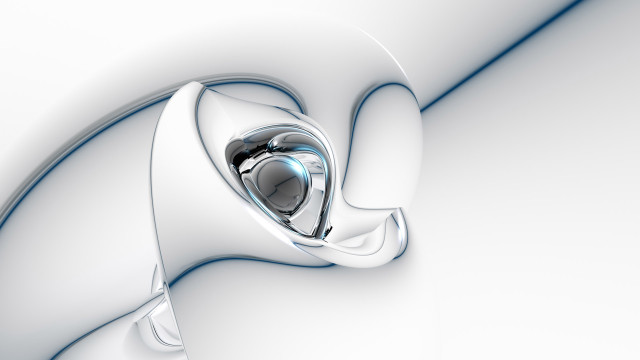 White abstract background silver object free wallpaper for desktop - medium preview image