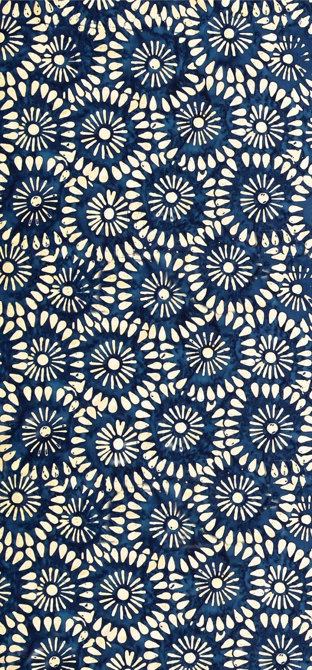 Blue white flower pattern fabric free wallpaper for mobile - medium preview image