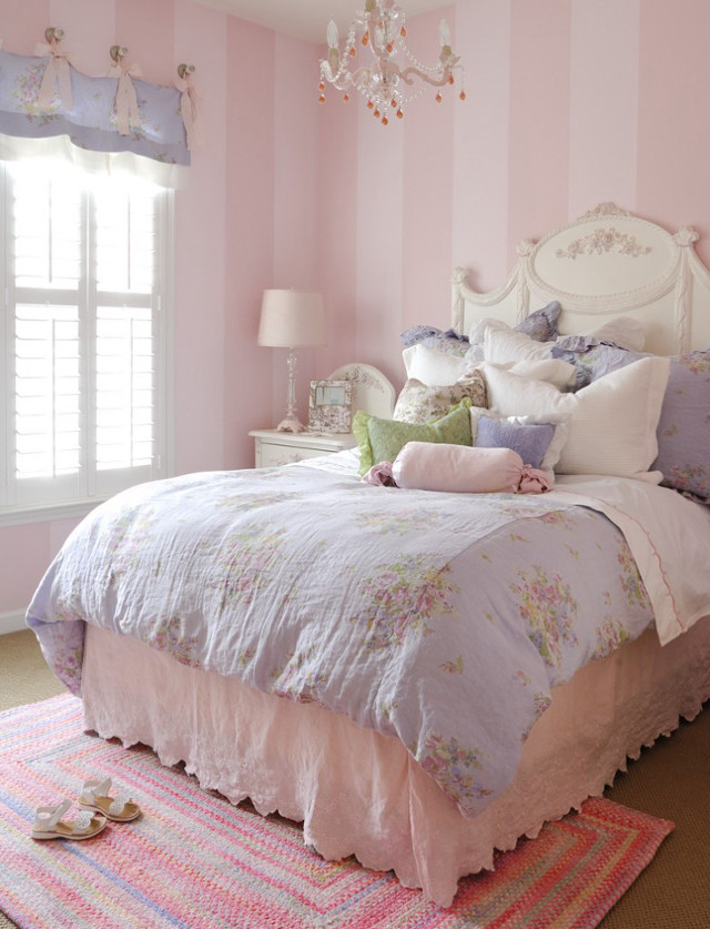 Pink white striped bedroom pink free wallpaper for mobile - medium preview image
