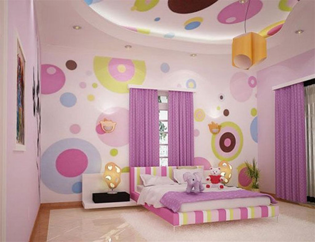 Pink bedroom polka dots craft free wallpaper for desktop - medium preview image