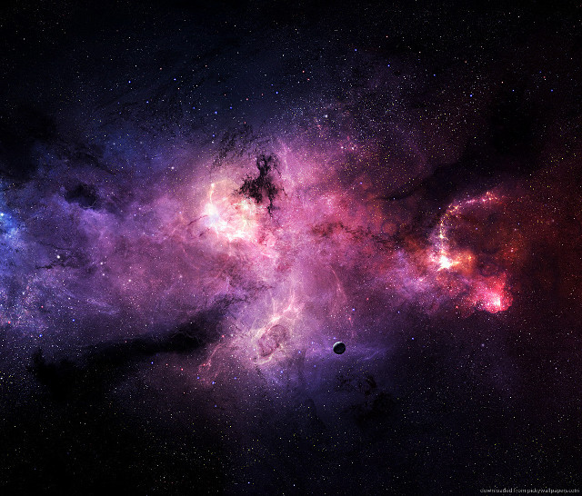 Colorful space stars black hole #5 free wallpaper for desktop - medium preview image