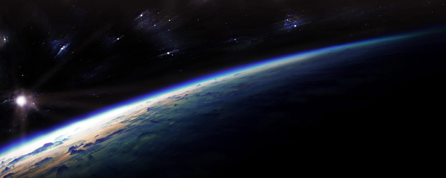 Earth space view bright star #6 free wallpaper for desktop - medium preview image