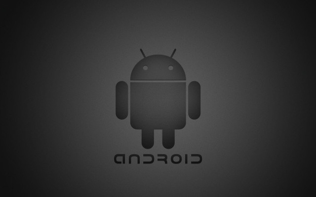 Android logo black white dark #2 free wallpaper for desktop - medium preview image