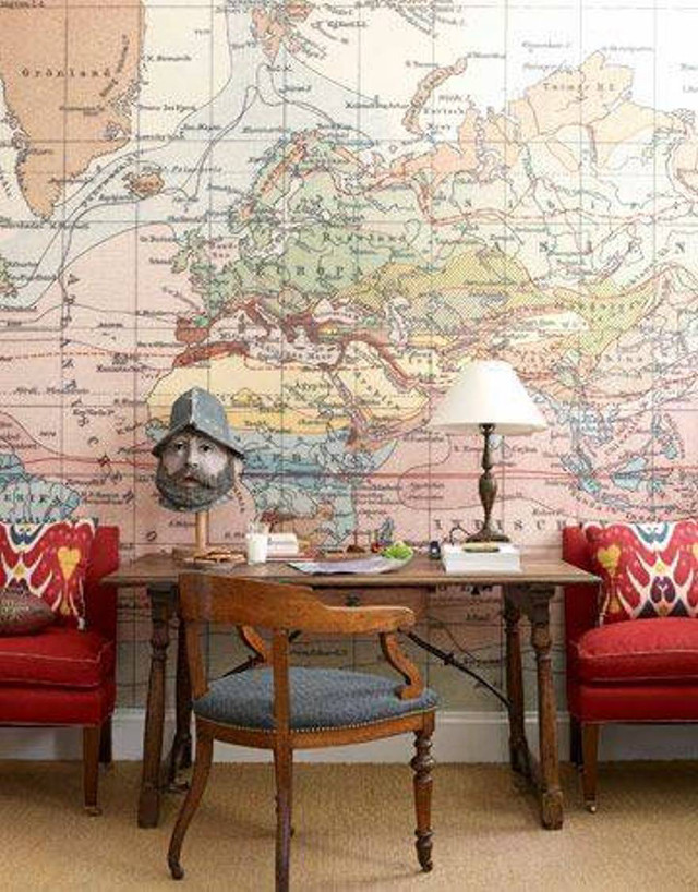 World map wall chairs table free wallpaper for mobile - medium preview image