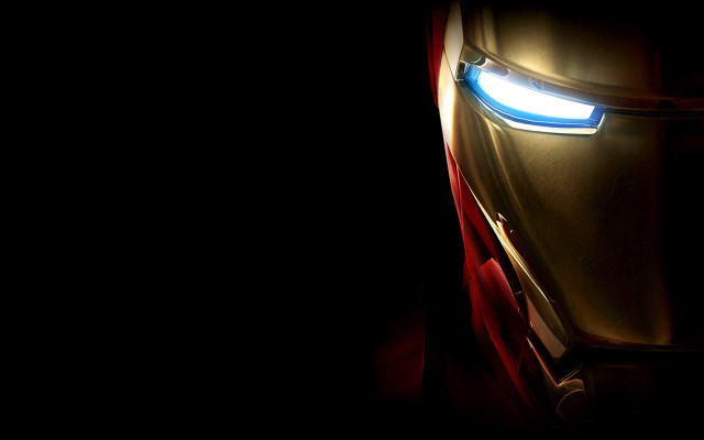 Iron man helmet glowing eyes free wallpaper for desktop - medium preview image