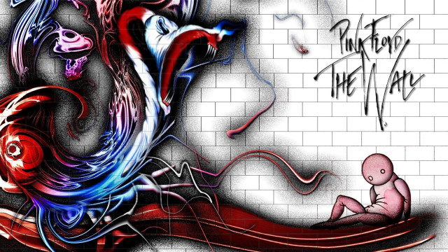 Graffiti bench person brick wall free wallpaper for desktop - medium preview image