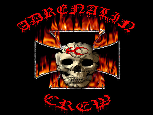 Skull cross flames bleeding dead free wallpaper for desktop - medium preview image