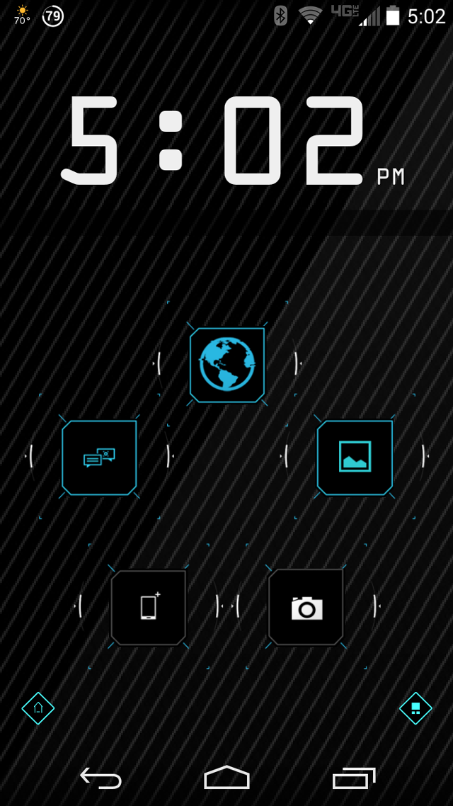 Blue white clock design numbers free wallpaper for mobile - medium preview image