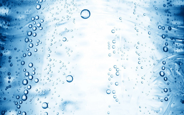 Water bottle bubbles blue background free wallpaper for desktop - medium preview image