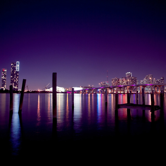 City skyline night bridge water #3 free wallpaper for tablet - medium preview image
