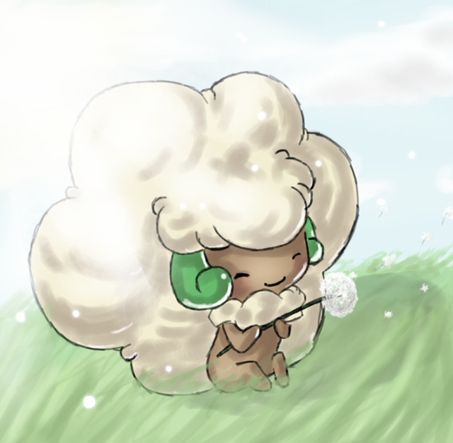 Cartoon sheep green ear bubble free wallpaper for tablet - medium preview image