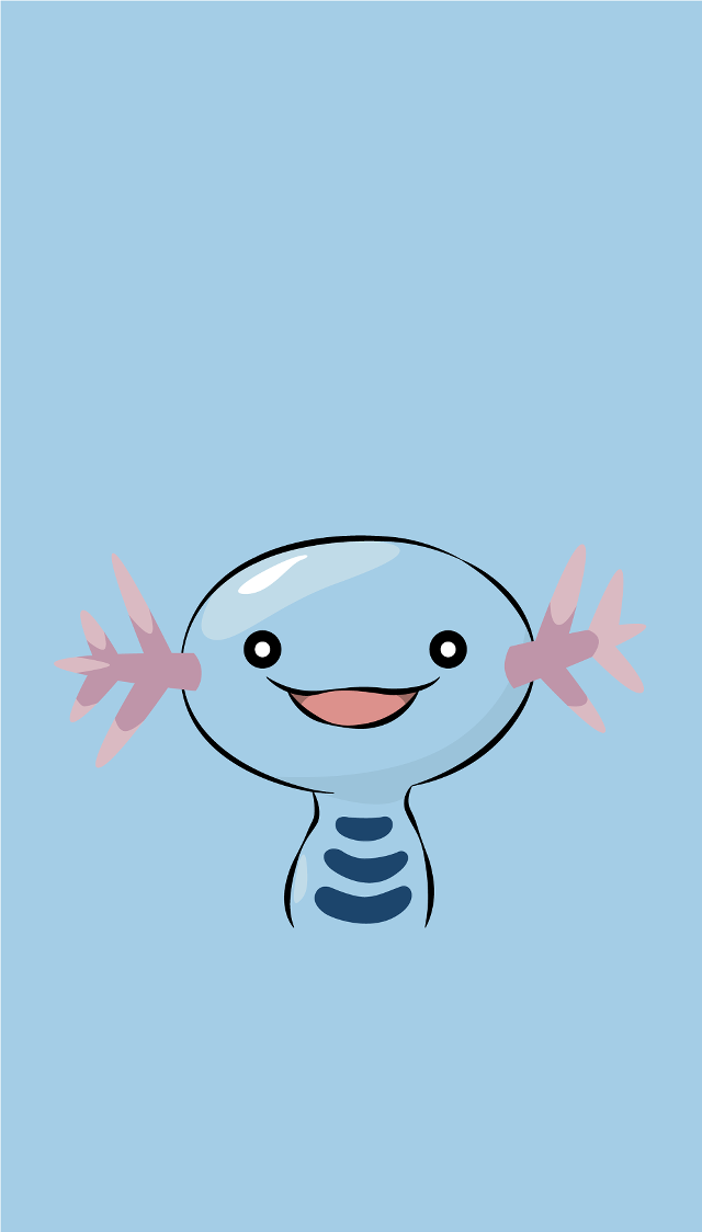 Cartoon character blue background pink free wallpaper for mobile - medium preview image