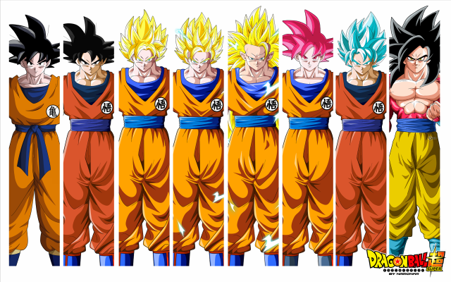 Dragon ball characters different outfits free wallpaper for desktop - medium preview image