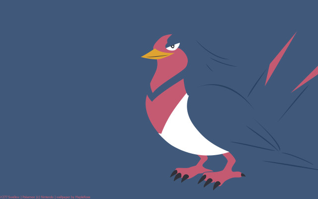 Bird red white beak pokemon free wallpaper for desktop - medium preview image