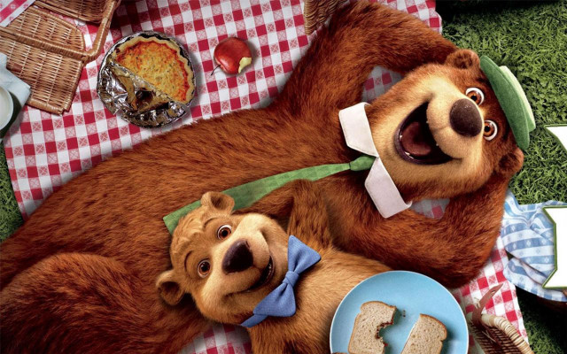 Bear cub picnic blanket food free wallpaper for desktop - medium preview image