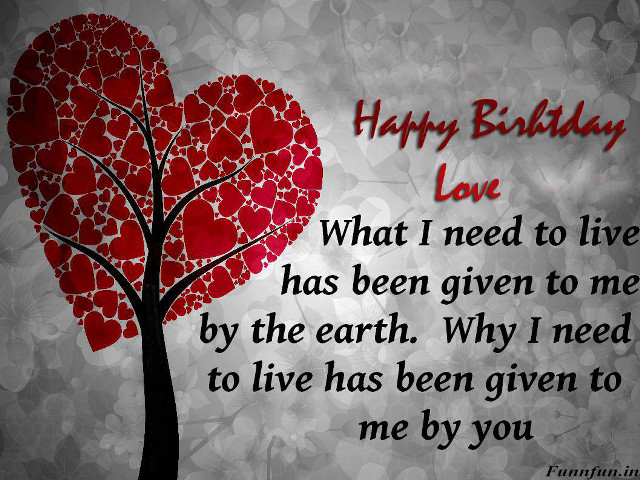 Heart shaped tree birthday poem free wallpaper for desktop - medium preview image