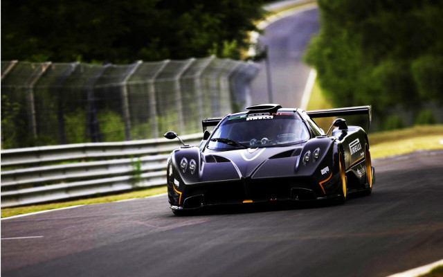 Black yellow race car track free wallpaper for desktop - medium preview image