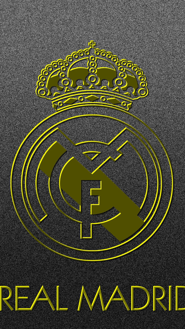 Real madrid gold crown starry free wallpaper for mobile - medium preview image