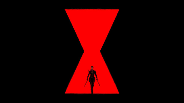 Man walking dark street red free wallpaper for desktop - medium preview image